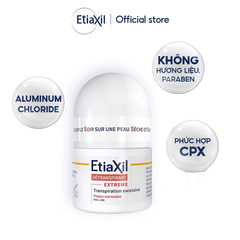 Lăn Nách Khử Mùi EtiaXil Detranspirant Traitement Roll-On Peaux Normales 15ml