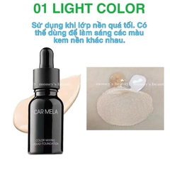 Kem Nền Pha Nền Nâng Hạ Thêm Tone  Car Mela Color Blending Liquid Foundation 15ml