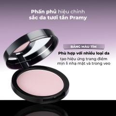 Phấn Phủ Nén Hiệu Chỉnh Sắc Da Tươi Tắn Nhung Mịn PRAMY Sheer Velvet Mist Pressed Powder 8G