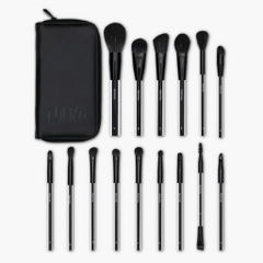 Bộ Cọ Cá Nhân MUAS Silk 15 Cây Đen Kèm Túi Chất Lông Mền Mịn