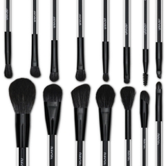 Bộ Cọ Cá Nhân MUAS Silk 15 Cây Đen Kèm Túi Chất Lông Mền Mịn