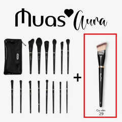 Bộ Cọ Trang Điểm cá Nhân MUA.s Aura 14 Cây Kèm Túi Bộ Cọ Trang Điểm Chuyên Nghiệp Chất Lông Mền Mịn