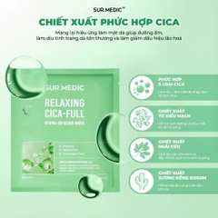 (10 Miếng/Hộp) Mặt Nạ Làm Dịu Da Sur.Medic Derma Infusion Mask Relaxing Cica-Full 28g