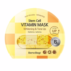 Mặt Nạ Trắng Da , Nâng Tone Banobagi Stem Cell Vitamin Mask Whitening & Tone-Up 30g (Vàng)