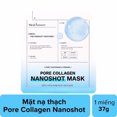 Mặt Nạ Thạch Cấp Ẩm Săn Chắc MediAnswer Pore Collagen Nanoshot Mask 37g (Xanh)