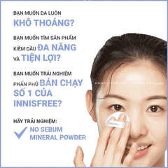 Phấn Phủ Bột Kiềm Dầu Giữ Da Luôn Mịn Màng Innisfree No-Sebum Mineral Powder 5g