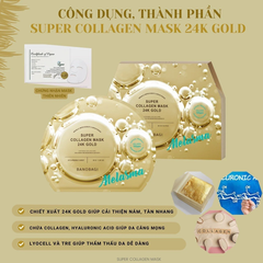 Mặt Nạ Hỗ Trợ Làm Đều Màu Da Banobagi Super Collagen Mask 24K Gold 30gr (Vàng)