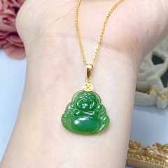 Mặt Dây Di Lặc Ngọc Bích