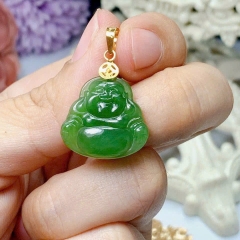 Mặt Dây Di Lặc Ngọc Bích