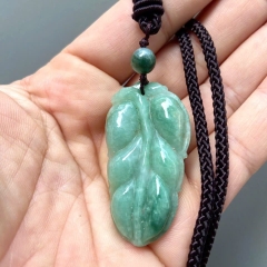 Mặt Dây Lá Bồ Đề Ngọc Phỉ Thuý