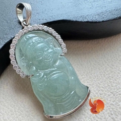 Mặt dây Thần Tài Ngọc Phỉ Thuý