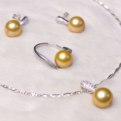 Bộ Trang Sức Ngọc Trai Vàng