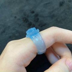 Nhẫn Aquamarin Hoa Mẫu Đơn