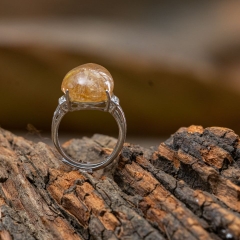 Nhẫn Đá Thạch Anh Tóc