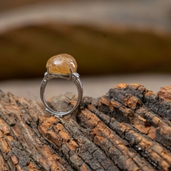 Nhẫn Đá Thạch Anh Tóc