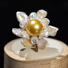 Bộ Trang Sức Ngọc Trai Vàng