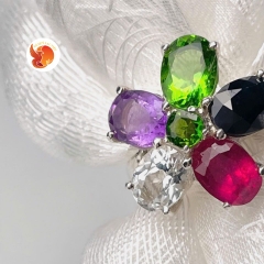 Nhẫn Ngũ Hành Phủ Bạc Vàng