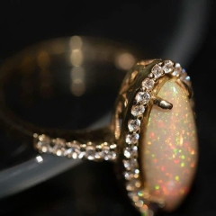 Nhẫn Opal Hạt Thóc