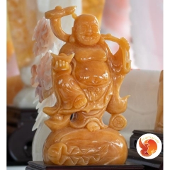 Tượng Đá Quý Phật Di Lặc Cầm Gậy Như Ý