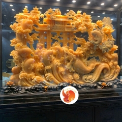 Phù Điêu Cá Chép Vượt Vũ Môn Hóa Rồng