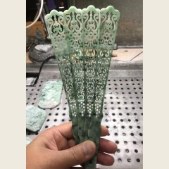 Quạt Ngọc Phỉ Thúy Trạm Thủ Công