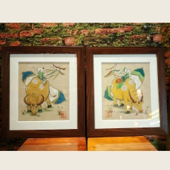 Tranh Đá Chăn Trâu Đọc Sách Thổi Sáo