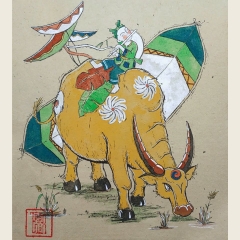 Tranh Đá Chăn Trâu Đọc Sách Thổi Sáo