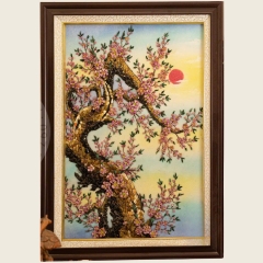 Tranh Hoa Mai Đá Quý