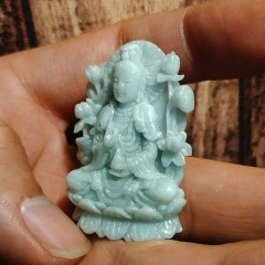 Tượng Bồ Tát Quán Âm Bạch Ngọc