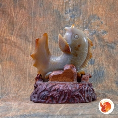 Tượng Cá Chép Đá Quý Phong Thủy