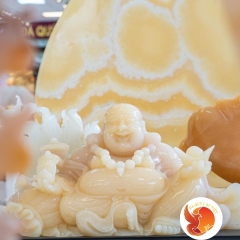 Tượng Đá Quý Di Lặc Bưng Vàng