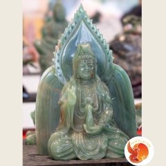 Tượng Đá Quý Phật Bà Quan Thế Âm Ngồi Tọa Sơn