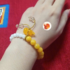 Vòng Tay Bạch Ngọc - Hoàng Ngọc Charm Hồ Lô