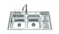 Chậu rửa bát có giỏ rác S10250