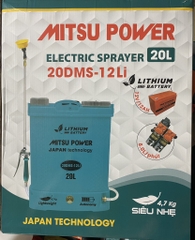 BÌNH XỊT ĐIỆN MITSU POWER 20DMS-12LI (20L,  12AH, BƠM ĐOI)