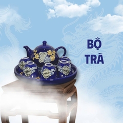 Bộ Trà Men Xanh Gốm Sứ Bát Tràng - Gốm Sứ Phúc Lộc Viên Minh - PLVM1547