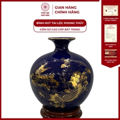 Bình Hút Lộc Niên Niên Hữu Dư Dán Decal Vàng Kim Gốm Sứ Bát Tràng - Phúc Lộc Viên Minh