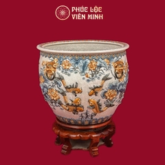 Thống Niên Niên Hữu Dư Men Đỏ Vẽ Vàng Gốm Sứ Bát Tràng - Phúc Lộc Viên Minh