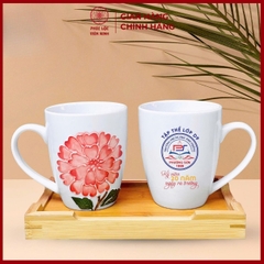 Cốc In Logo Cao Cấp Gốm Sứ Bát Tràng - Phúc Lộc Viên Minh - LD059