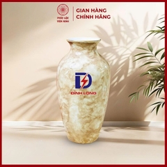 Bình Hoa In Logo Cao Cấp Gốm Sứ Bát Tràng - Phúc Lộc Viên Minh - LD040