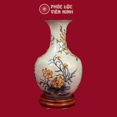 Tỏi Công Danh Phú Quý 60cm Men Rạn Gốm Sứ Bát Tràng - Phúc Lộc Viên Minh