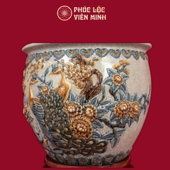 Thống Công Danh Phú Quý Men Vàng Vẽ Vàng Gốm Sứ Bát Tràng - Phúc Lộc Viên Minh