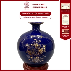 Bình Hút Lộc Đắc Lộc Toàn Gia Dán Decal Vàng Kim Gốm Sứ Bát Tràng - Phúc Lộc Viên Minh