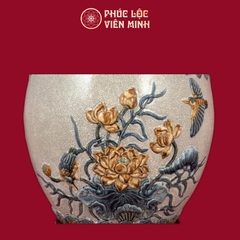 Thống Công Danh Phú Quý Men Đỏ Vẽ Vàng Gốm Sứ Bát Tràng - Phúc Lộc Viên Minh