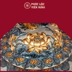 Chóe Niên Niên Hữu Dư 20L Men Rạn Đắp Nổi Gốm Sứ Bát Tràng - Phúc Lộc Viên Minh