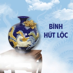 Bình Hút Lộc Men Xanh Mã Đáo Thành Công Gốm Sứ Bát Tràng - Gốm Sứ Phúc Lộc Viên Minh - PLVM1551