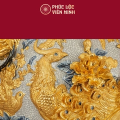 Chóe Phú Quý Trường Xuân 80L Men Rạn Dát Vàng Gốm Sứ Bát Tràng - Phúc Lộc Viên Minh