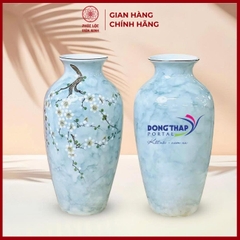 Bình Hoa In Logo Cao Cấp Gốm Sứ Bát Tràng - Phúc Lộc Viên Minh - LD033