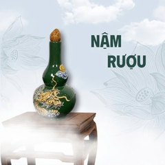 Nậm Rượu Men Xanh Lá Gốm Sứ Bát Tràng - Gốm Sứ Phúc Lộc Viên Minh - PLVM1558
