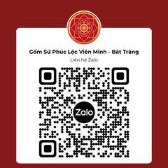 Đèn Thờ Cao Cấp Đắp Nổi Gốm Sứ Bát Tràng - Phúc Lộc Viên Minh